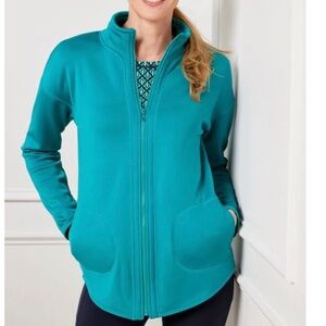 **SOLD** T by Talbots Tech Fleece Mockneck Full Zip Jacket, XS, NWOT